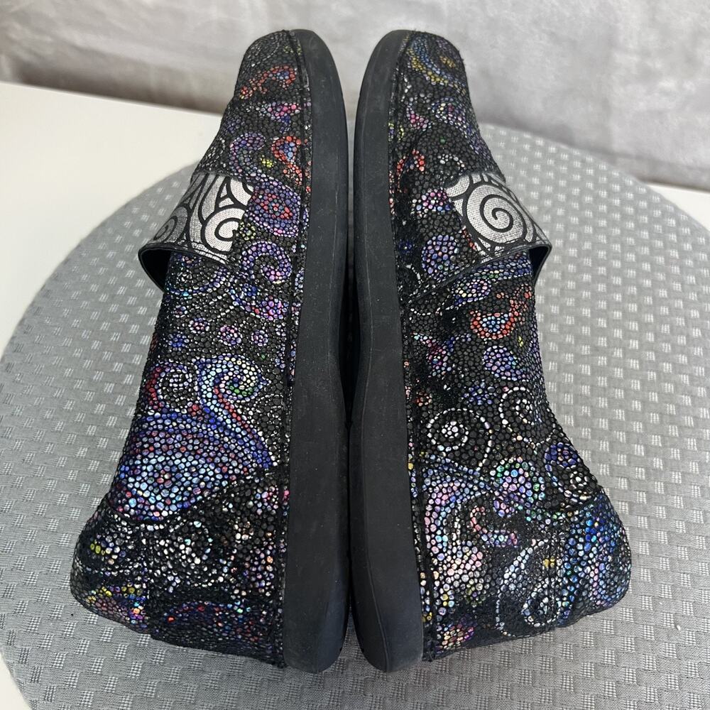 Alegria Glee Comfort Shoes Womens 39 US 9 Black Leather Swirl Slip On Comfort - Picture 10 of 13